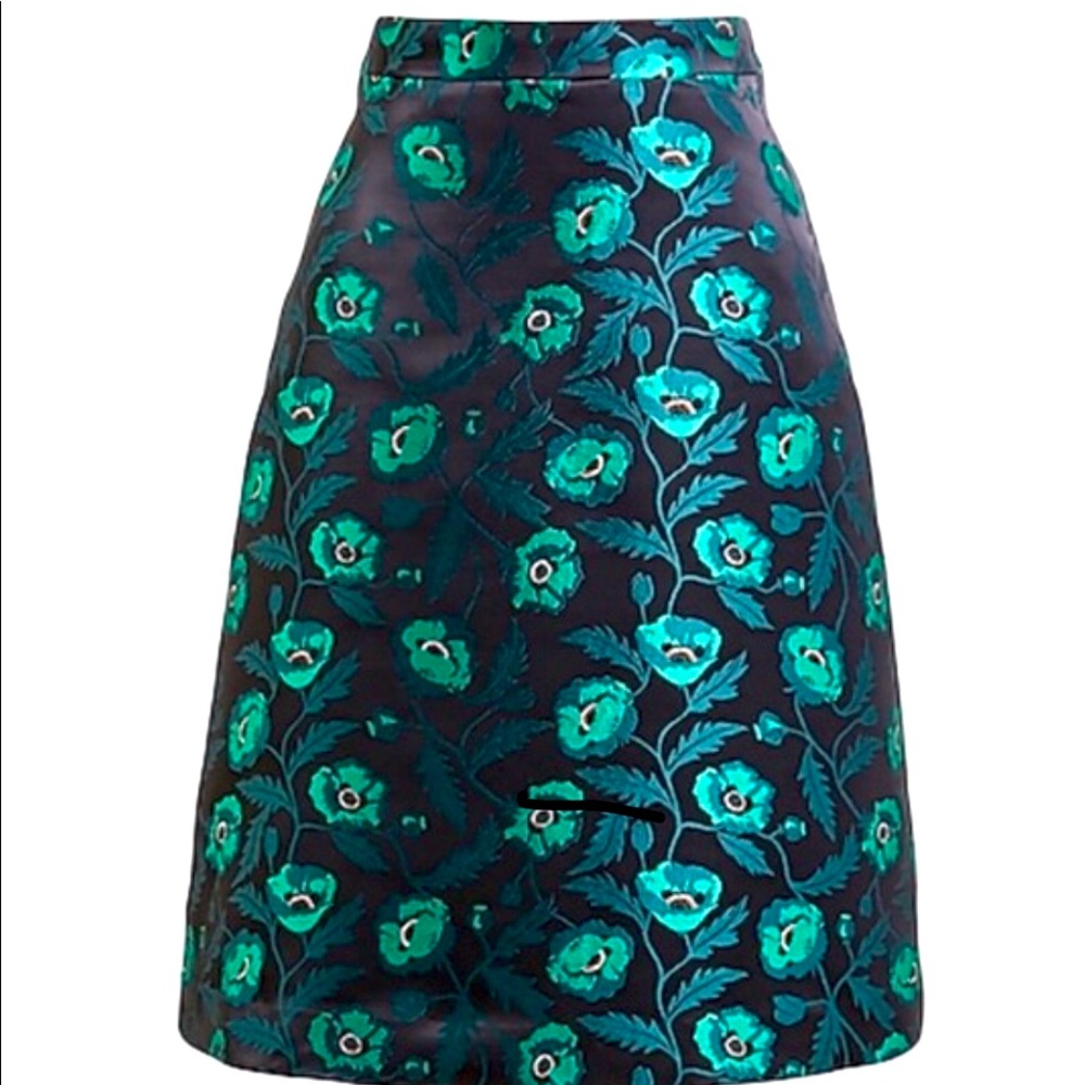 J.Crew Emmie Poppy A-line Party Skirt